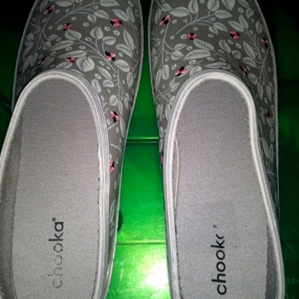 Chooka 11 womens Ladybug mule clogs waterproof rain garden shoes NEW